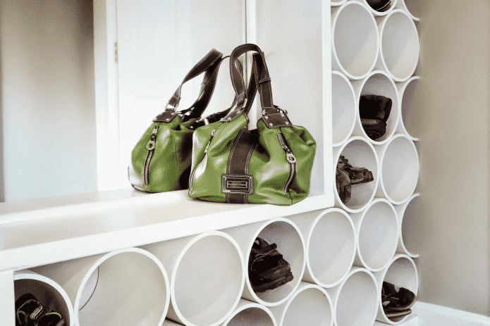 original shoe rack in the interior of the hallway