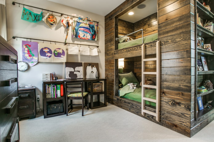 children's area in a one-room apartment