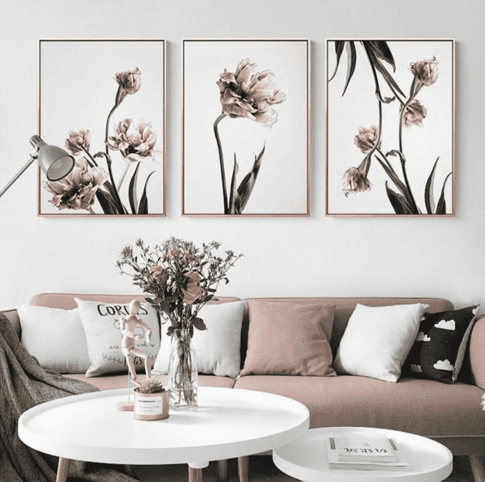 images of flowers on the wall