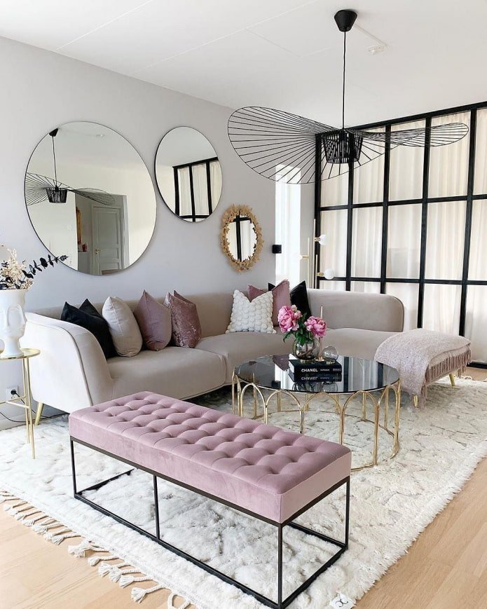 round mirrors on the wall