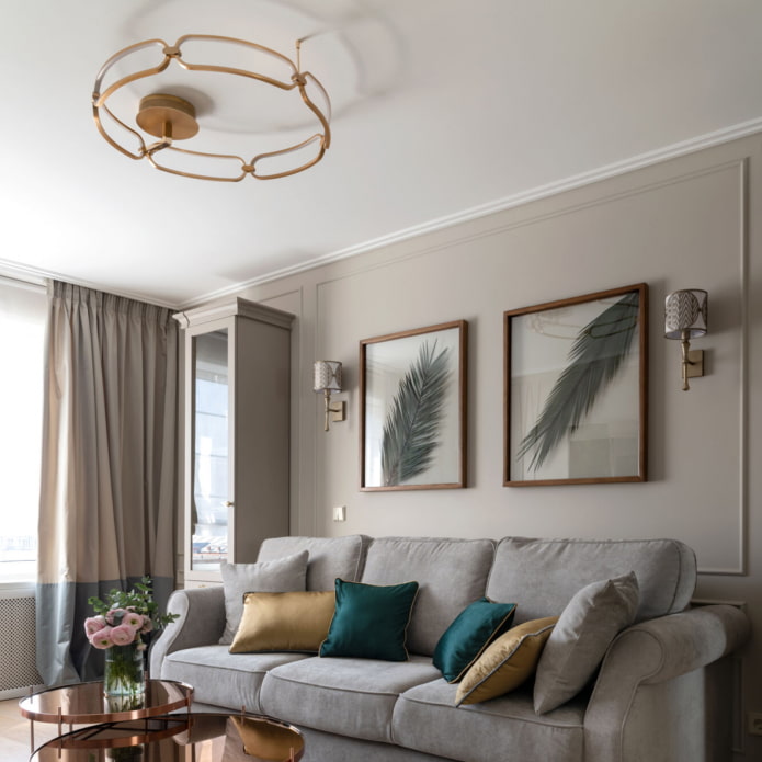 sconces in the living room