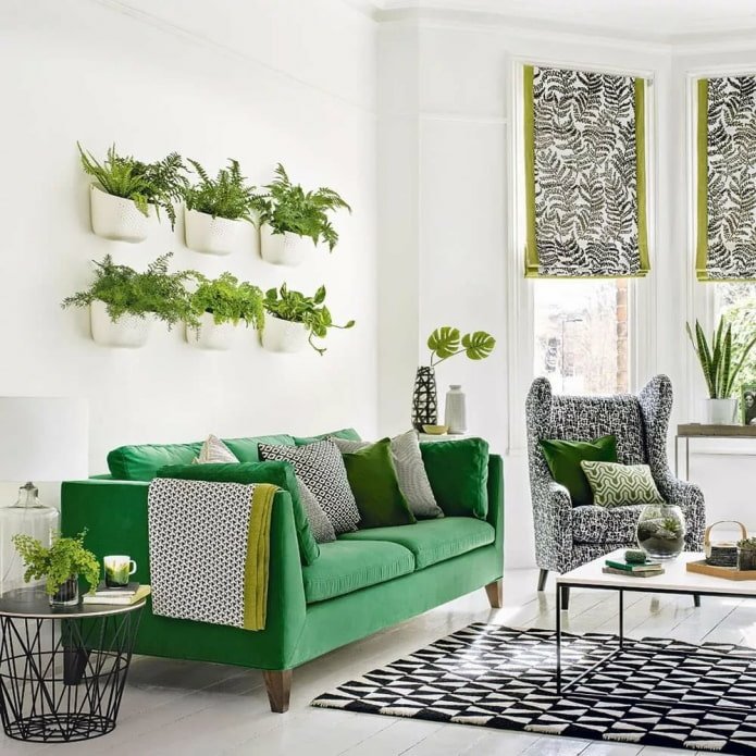 wall flower pots in the hall