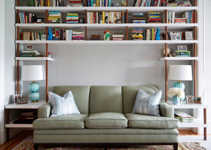 bookshelves in the interior