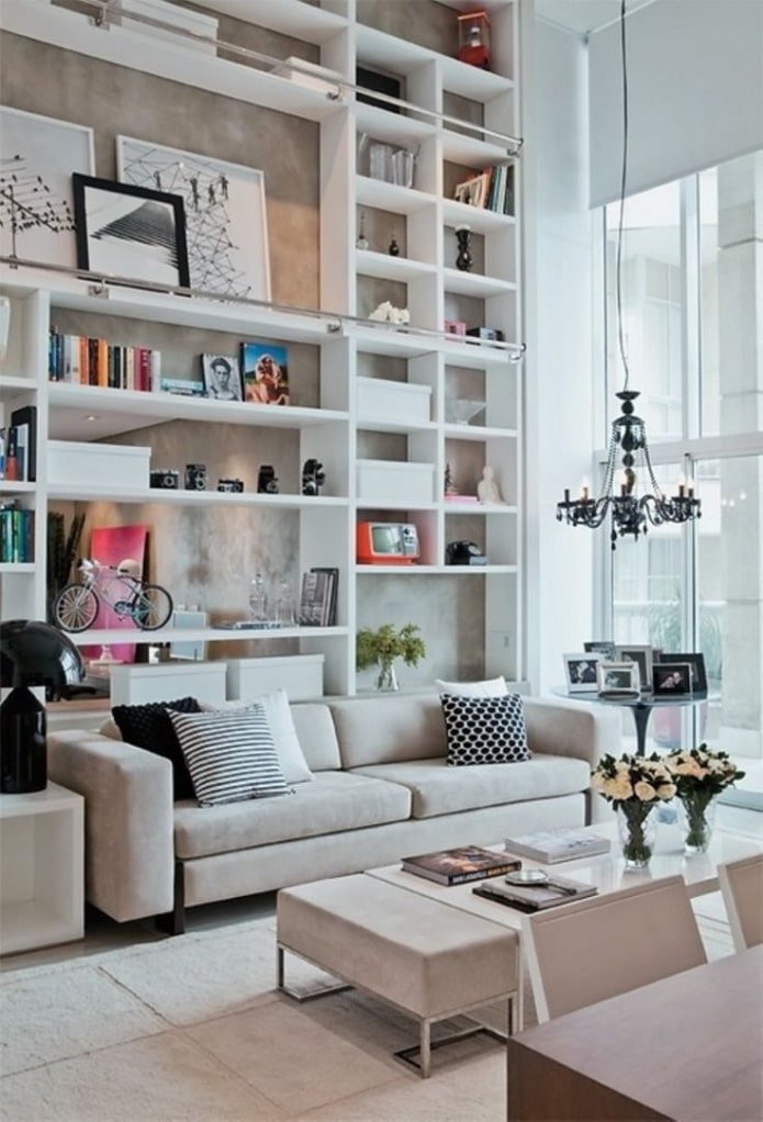 wardrobe behind the sofa