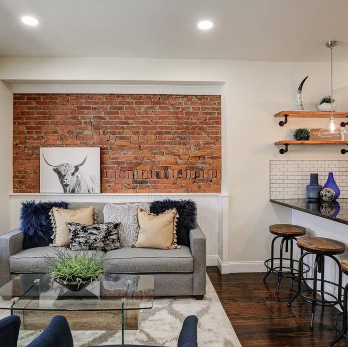 part of a red brick wall