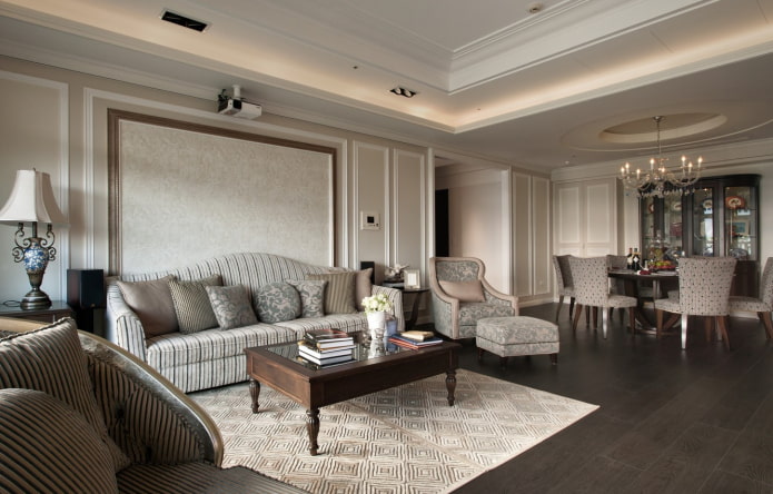 wallpaper in molding frames