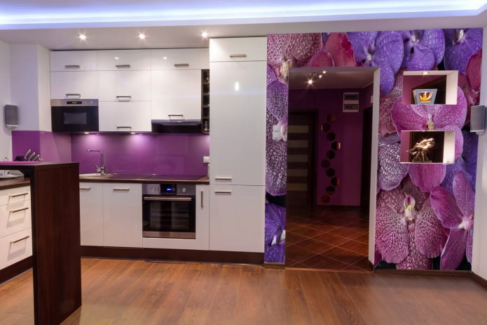 Purple photo wallpaper