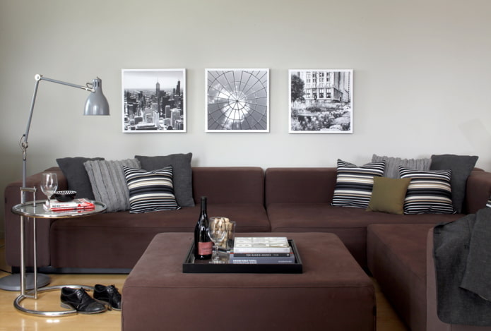 photos on the wall in the interior
