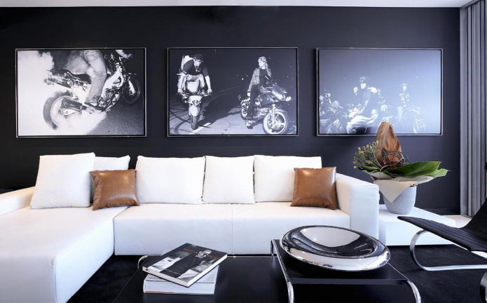 photos in a modern interior