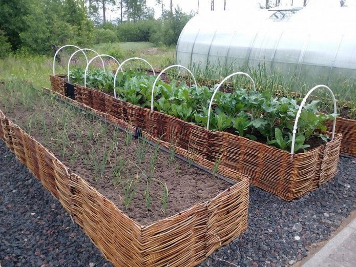 wicker borders for beds