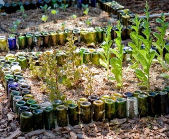 fencing made of bottles