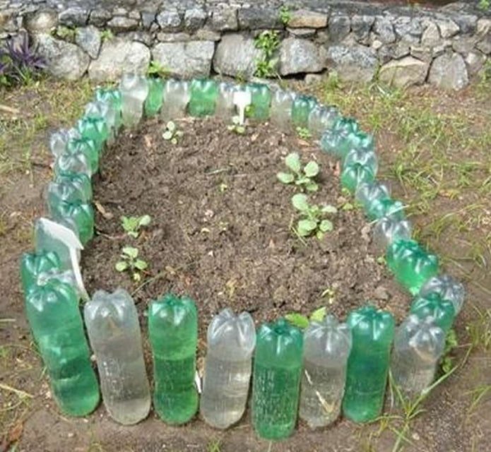 fencing made of bottles
