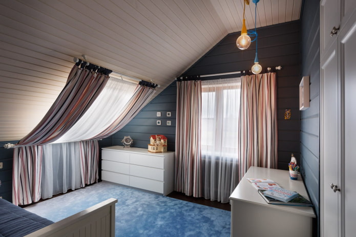 Curtains in the attic