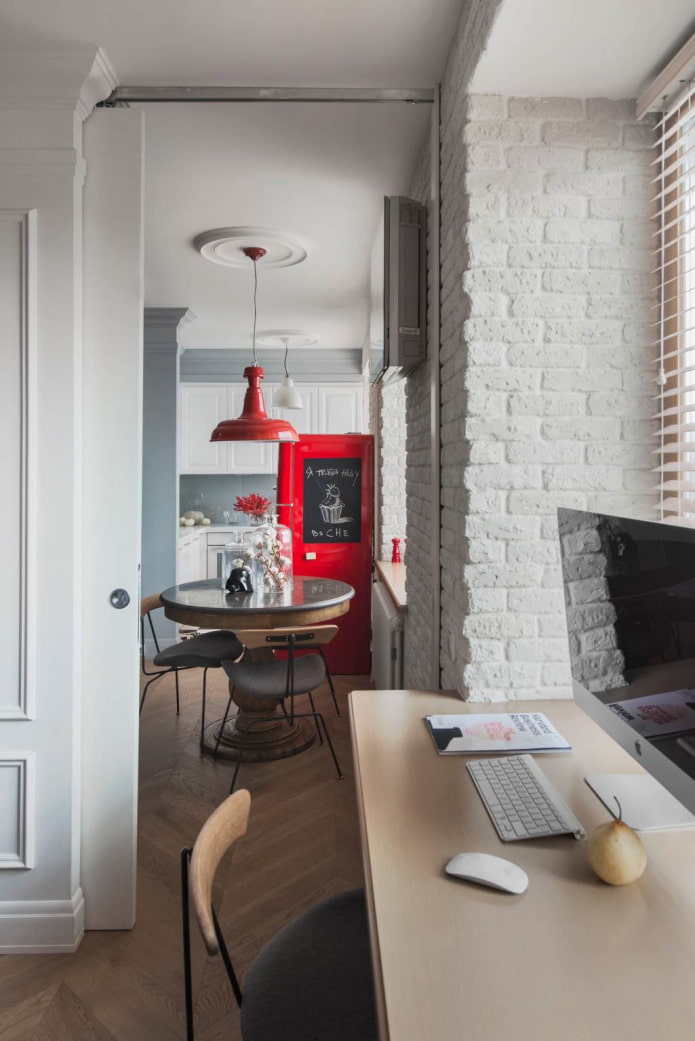 white brick slopes in the study