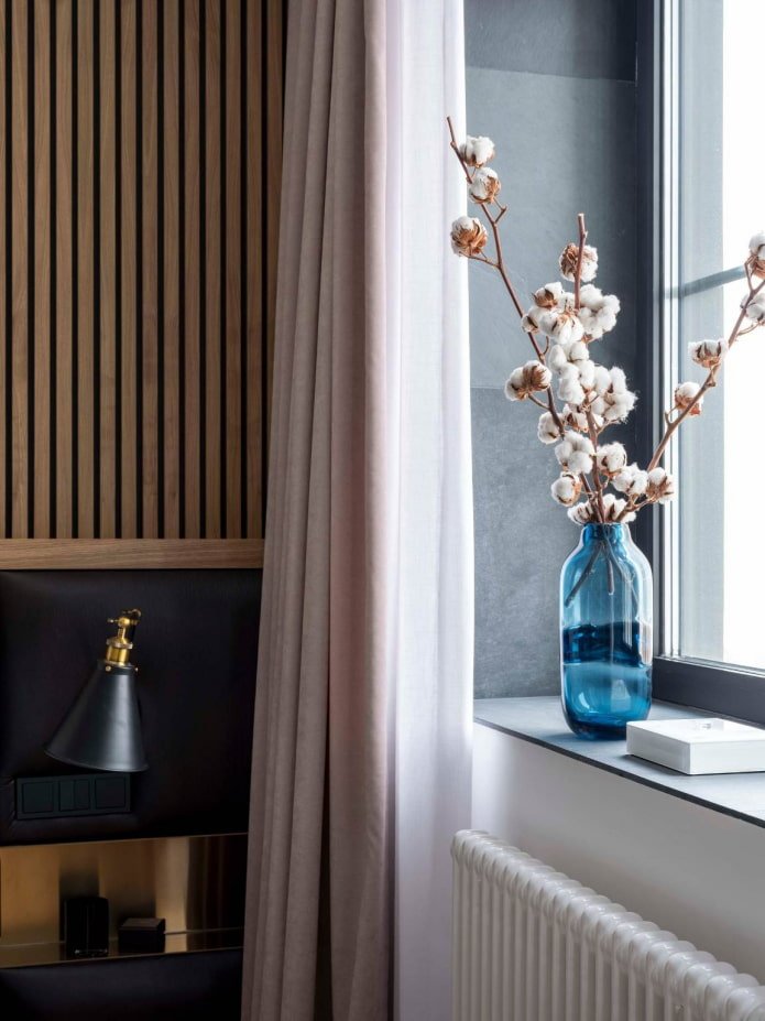 slopes and window sill made of artificial stone