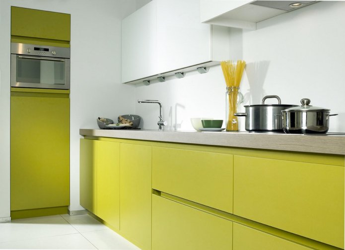 olive kitchen without handles
