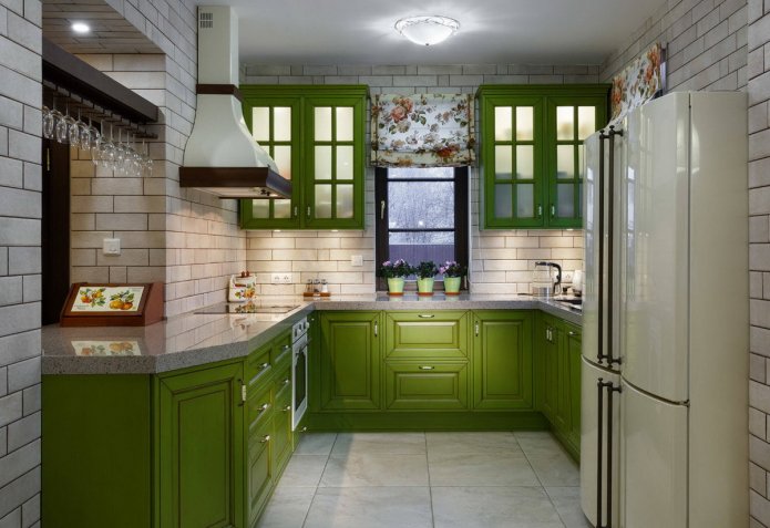 Roman blinds for the kitchen