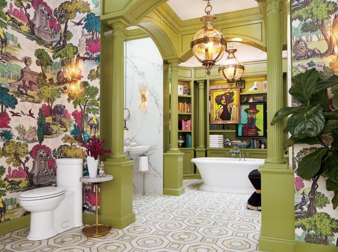 green bathroom