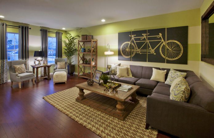 pistachio shades on the wall