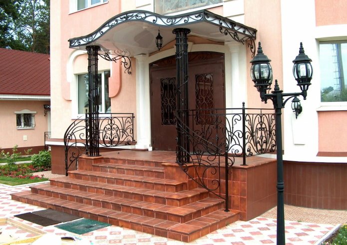 Wrought iron entrance decor