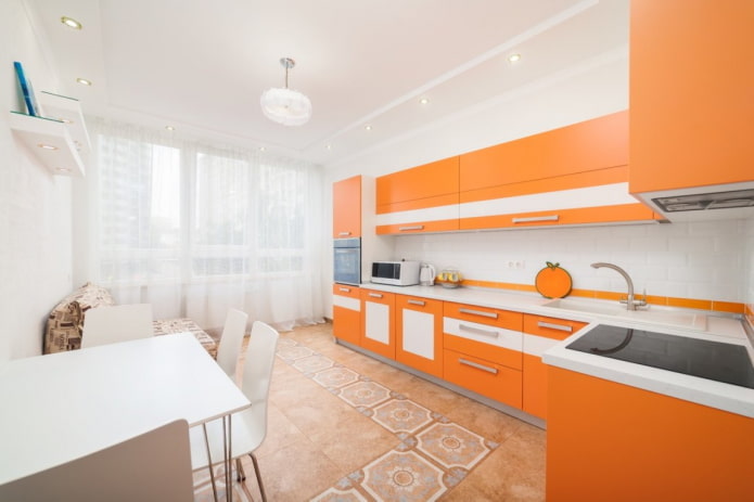 kitchen decoration in orange tones
