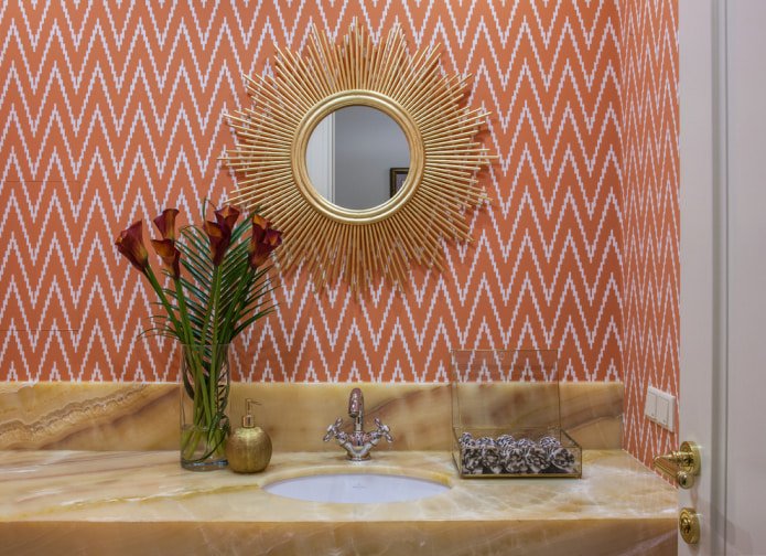 wallpaper with a geometric print