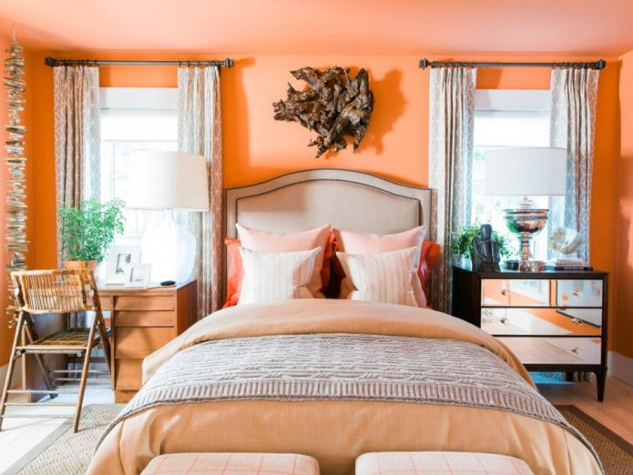 Light orange walls