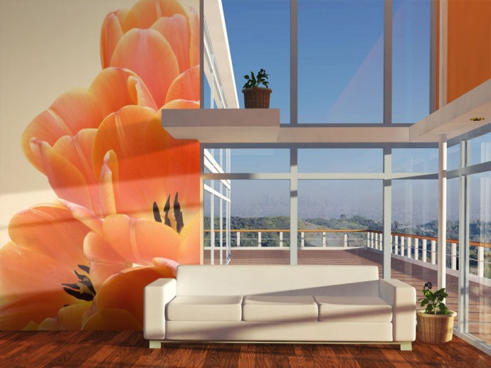 Wallpaper with 3D pattern decoration