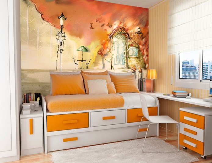 photo wallpaper in the nursery