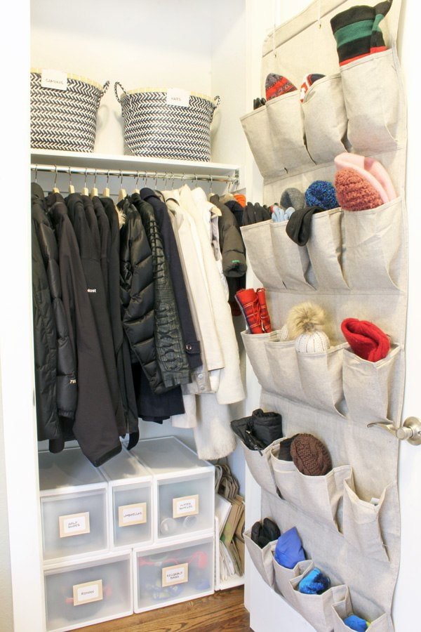 Organizer on the closet door