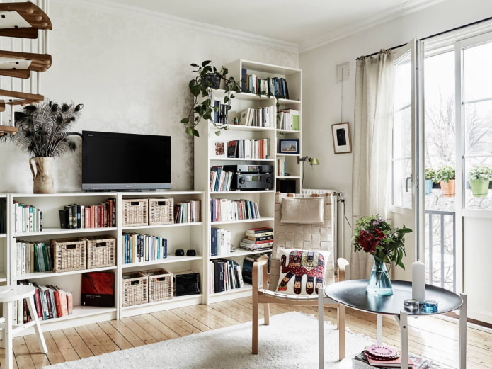 Billy shelving without alteration in the interior