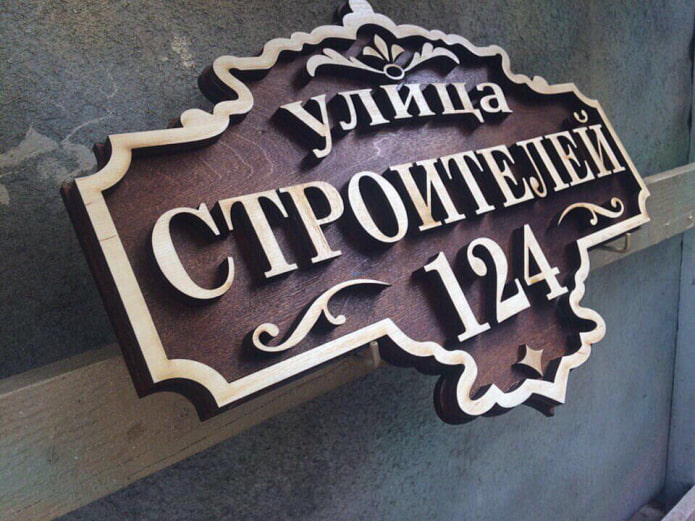 Wooden sign