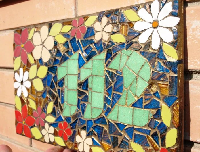 Mosaic address sign