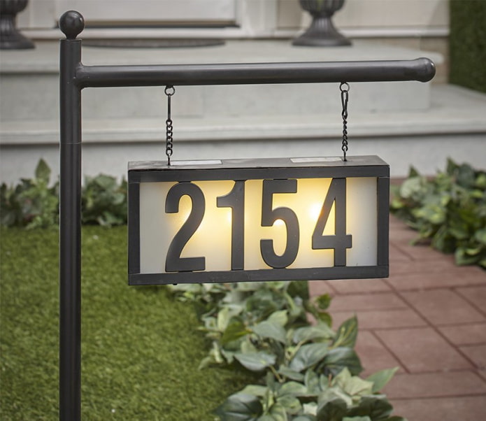 Hanging sign with backlight