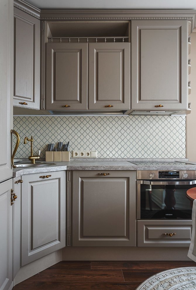 Sink with a corner cabinet