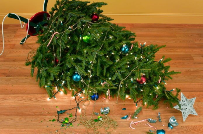 Fallen Christmas tree