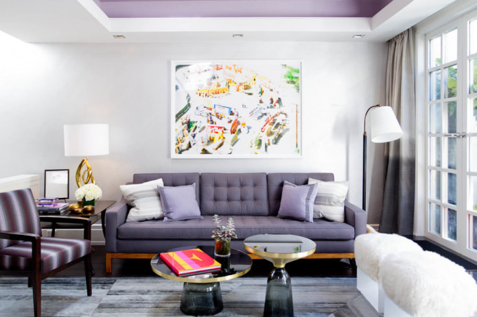 lavender living room sofa