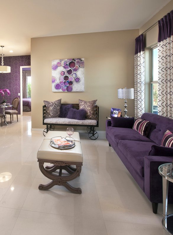 painting in lilac tones