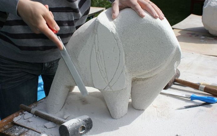 the process of creating a sculpture