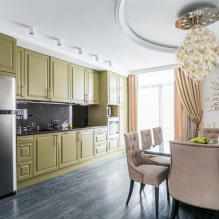 How to organize lighting on kitchen with a suspended ceiling?-0