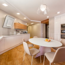 How to organize lighting in a kitchen with a stretch ceiling?-7