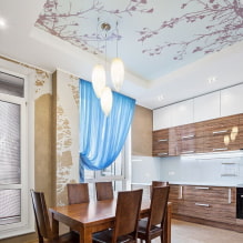 How to organize lighting in a kitchen with a stretch ceiling?-8