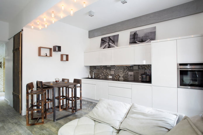 Lamps on the ceiling