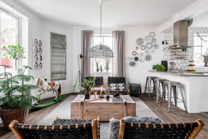 Light in a Scandinavian interior