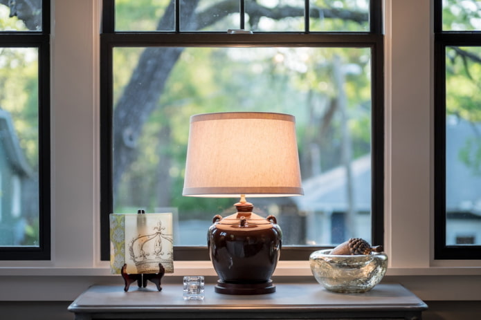 Lamp on the nightstand