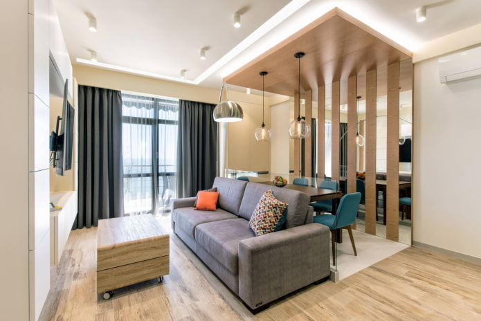 Lighting of the sofa and table