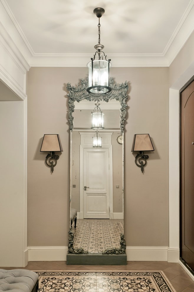 main lighting in the interior of the hallway