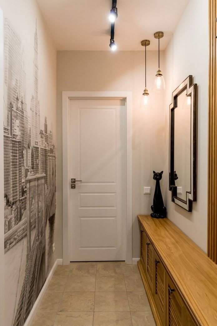 lighting in the interior of a small corridor