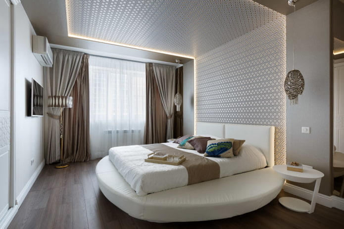 Bedroom without a chandelier