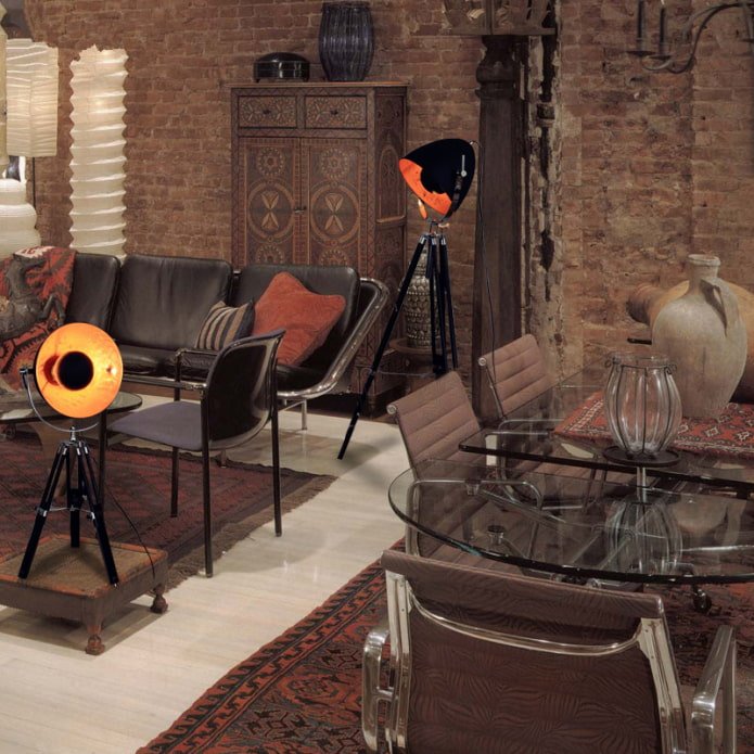 Spotlight in a loft-style interior